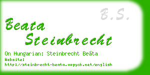 beata steinbrecht business card
